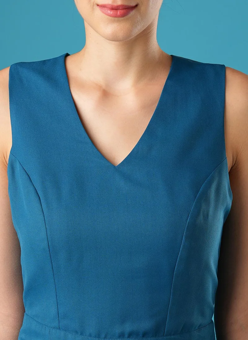 globus Teal Globus Women V-Neck Overalls Party Jumpsuit for Women | Best Price UAE